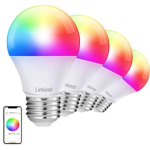 Linkind Smart WiFi Light Bulb 4-Pack for $24 Linkind Smart WiFi Light Bulb 4-Pack for $24