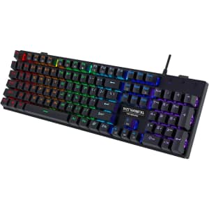 RisoPhy Backlit Wired Mechanical Gaming Keyboard for $14
