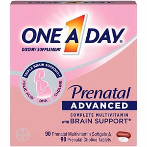 One A Day Womens Prenatal Advanced Complete Multivitamin with Brain Support* with Choline, Folic for $50