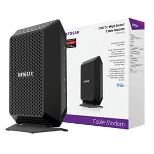NETGEAR CM700 (32x8) DOCSIS 3.0 Gigabit Cable Modem. Max download speeds of 1.4Gbps. Certified for for $110
