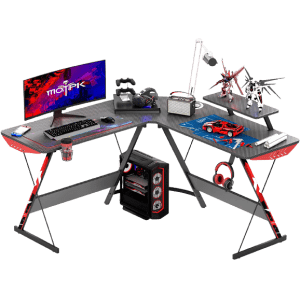 Motpk 51" L-Shaped Gaming Desk for $85 Motpk 51" L-Shaped Gaming Desk for $85