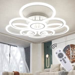 Ouqi 9-Ring Modern LED Ceiling Light for $87