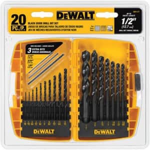 DeWalt 20-Piece Black Oxide Drill Bit Set for $31 DeWalt 20-Piece Black Oxide Drill Bit Set for $31