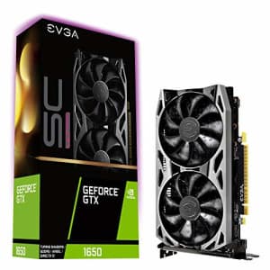 EVGA GeForce GTX 1650 SC Ultra Gaming, 04G-P4-1057-KR, 4GB GDDR5, Dual Fan, Metal Backplate for $198