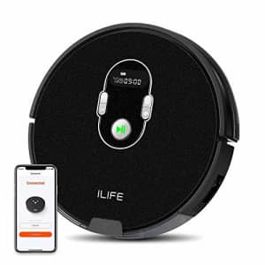 ILIFE A7 Robotic Vacuum Cleaner with High Suction, LCD Display, Multi-Task Schedule, Path Mode and for $80