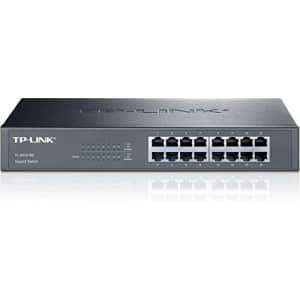 TP-Link 16-Port Gigabit Ethernet Unmanaged Switch | Plug and Play | Metal | Desktop/Rackmount | for $70