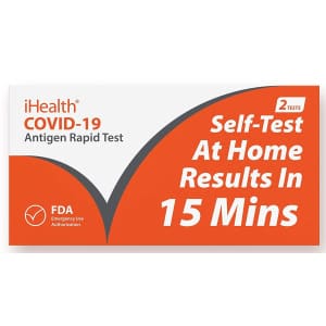 iHealth COVID-19 Antigen Rapid Test 2-Pack for $20