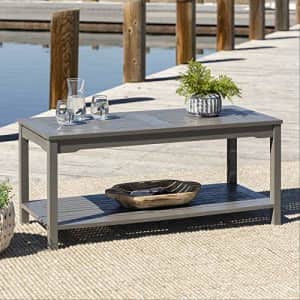 Walker Edison Furniture Company Outdoor Patio Wood Rectangle Coffee Table All Weather Backyard for $303 Walker Edison Furniture Company Outdoor Patio Wood Rectangle Coffee Table All Weather Backyard for $303