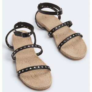 Aeropostale Women's Studded Strappy Espadrille Sandals for $9