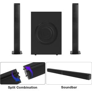 2.1-Channel Soundbar / Tower Speakers and Subwoofer System for $70 2.1-Channel Soundbar / Tower Speakers and Subwoofer System for $70