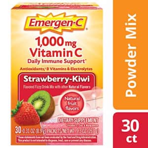 Emergen-C Vitamin C 1000mg Powder (30 Count, Strawberry Kiwi Flavor, 1 Month Supply), with for $11 Emergen-C Vitamin C 1000mg Powder (30 Count, Strawberry Kiwi Flavor, 1 Month Supply), with for $11