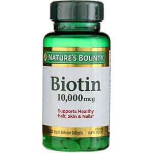 Nature's Bounty Biotin 10,000 mcg, 120 Softgels, Pack of 1 for $10
