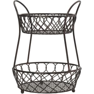 Gourmet Basics by Mikasa Loop and Lattice Wire Basket for $30 Gourmet Basics by Mikasa Loop and Lattice Wire Basket for $30
