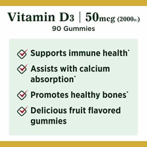 Nature's Bounty Vitamin D Gummies for adults by Natures Bounty. Fruit-flavored supplements provide immune support for $8 Nature's Bounty Vitamin D Gummies for adults by Natures Bounty. Fruit-flavored supplements provide immune support for $8