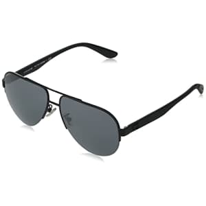 Coach HC7121 Men's Sunglasses Matte Black/Grey Silver Flash 58 for $121