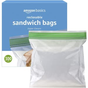 Amazon Basics 300-Count Sandwich Storage Bags for $7.12 via Sub & Save