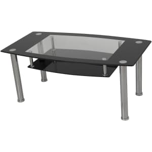 AVF Glass & Chrome Coffee Table for $94