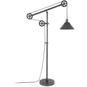 Henn & Hart Industrial Pulley System Floor Lamp for $124 Henn & Hart Industrial Pulley System Floor Lamp for $124