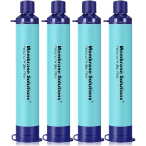 Membrane Solutions Straw Water Filter 4-Pack for $29 via Sub & Save