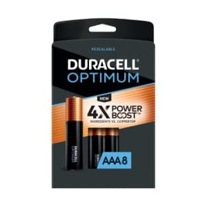 Duracell Optimum AAA Batteries with Power Boost, 8 Count Pack Triple A Battery with Long-lasting for $15
