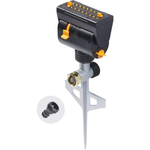Melnor MiniMax Turbo Oscillating Sprinkler on Step Spike w/ QuickConnect Product Adapter Set for $25