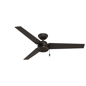 HUNTER 59261 Cassius Indoor / Outdoor Ceiling Fan with Pull Chain Control, 52", Premier Bronze for $130 HUNTER 59261 Cassius Indoor / Outdoor Ceiling Fan with Pull Chain Control, 52", Premier Bronze for $130