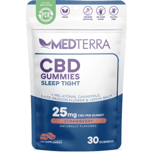 Medterra 25mg CBD & Melatonin Sleep Tight Gummies for $27.99 via Sub & Save