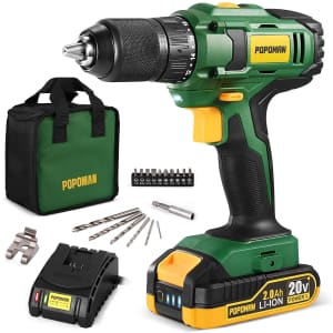 Popoman 20V Max Compact Drill/Driver Kit for $76 Popoman 20V Max Compact Drill/Driver Kit for $76