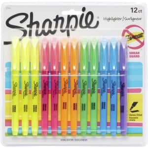 Sharpie Pocket Highlighters 12-Pack for $5