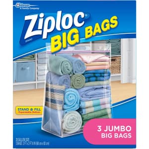 Ziploc Big Bags Clothes and Blanket Storage Bags 3-Count for $8