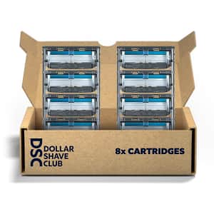 Dollar Shave Club Razor Refill Cartridges 8-Pack for $13