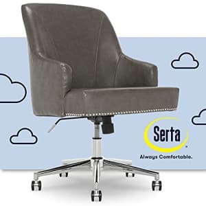 Serta Leighton Home Office Chair with Memory Foam, Height-Adjustable Desk Accent Chair with for $229