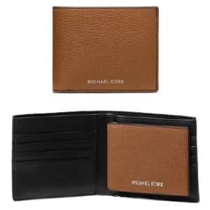 Michael Kors Cooper Pebbled Leather Billfold Wallet with Passcase for $53 Michael Kors Cooper Pebbled Leather Billfold Wallet with Passcase for $53