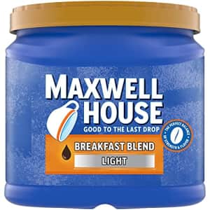 Maxwell House Breakfast Blend Light Roast Ground Coffee (25.6 oz Canister) for $11