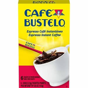 Cafe Bustelo Espresso Instant Coffee, 6 Single Serve Packets (Pack of 12) for $22