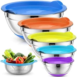 Lonoven Stainless Steel Mixing Bowl Set for $25 Lonoven Stainless Steel Mixing Bowl Set for $25