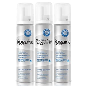 Rogaine Men's 5% Minoxidil 2.11-oz. Topical Foam 3-Pack for $43 via Sub & Save Rogaine Men's 5% Minoxidil 2.11-oz. Topical Foam 3-Pack for $43 via Sub & Save