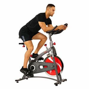 Sunny Health & Fitness Spin Bike Belt Drive Indoor Cycling Bike with LCD Monitor, 40 lb Chrome for $295 Sunny Health & Fitness Spin Bike Belt Drive Indoor Cycling Bike with LCD Monitor, 40 lb Chrome for $295