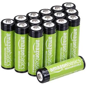 Amazon Basics 16-Pack AA Rechargeable Batteries, 2000 mAh, Pre-charged for $23