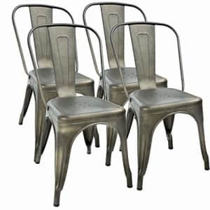 FDW Metal Dining Chairs Set of 4 Indoor Outdoor Chairs Patio Chairs 18 Inch Seat Height Metal for $120 FDW Metal Dining Chairs Set of 4 Indoor Outdoor Chairs Patio Chairs 18 Inch Seat Height Metal for $120