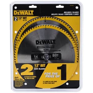 DeWalt 12-Inch Miter Saw Blade 2-Pack for $65 DeWalt 12-Inch Miter Saw Blade 2-Pack for $65