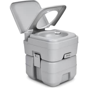 Yitahome Portable Flush Pump Toilet w/ 5.3-Gallon Detachable Waste Tank for $88