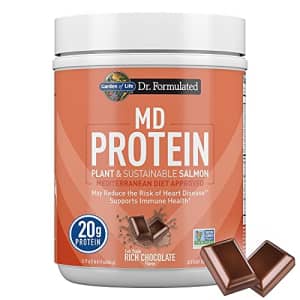 Garden of Life Norwegian Salmon & Chocolate Plant Based Protein with Pea & Fava Plus Immune Support for $31