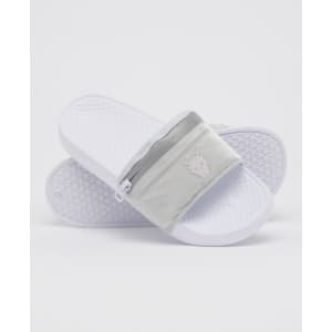 Superdry Women's The Holiday Sliders w/ Zippered Storage and Carabiner for $15