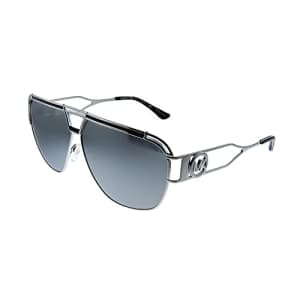 Michael Kors Vienna MK 1102 11536G Silver Metal Aviator Sunglasses Black Mirror Lens for $53