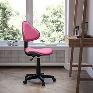 Flash Furniture Pink Fabric Swivel Ergonomic Task Office Chair for $62 Flash Furniture Pink Fabric Swivel Ergonomic Task Office Chair for $62