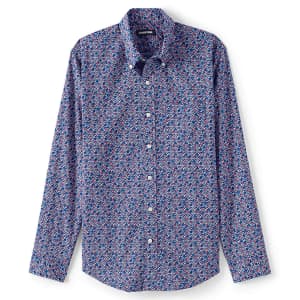 Lands' End Men's Traditional Fit Essential Lightweight Poplin Shirt for $8 Lands' End Men's Traditional Fit Essential Lightweight Poplin Shirt for $8