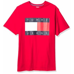 Tommy Hilfiger Big & Tall Men's Big and Tall Short Sleeve T-Shirt, Blush RED, 2XL-BG for $21