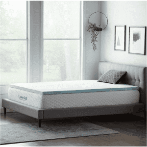Lucid Comfort Collection Gel- and Aloe-Infused Memory Foam Mattress Topper at Home Depot: 50% off