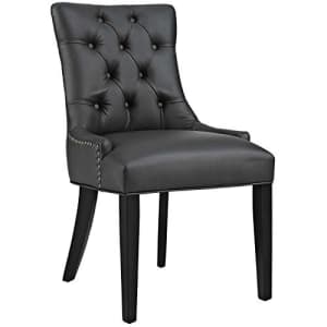 Modway MO- Regent Modern Tufted Faux Leather Upholstered with Nailhead Trim, Dining Chair, Black for $147